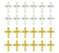 Cross Confetti - TRACOMPAN Gold & Silver Plastic Christening Confetti for Holy Communion, Confirmation, First Communion & Christening Decorations | Table Sprinkles for Cakes, Table Decorations (30g)