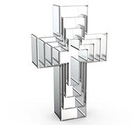 Cross Cookie Cutter Set Assorted Sizes - 5 Inch, 4 Inch, 3 Inch, 2 Inch - Cross Shaped Cookie Clay Cutter Biscuit Fondant Mold for Christian Religious Baptism Christmas Easter - 4 Pcs Stainless Steel