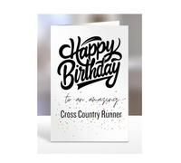 Cross Country Card for Cross Country Runner, Man, Woman, Happy Birthday Gifts To An Amazing, Men, Women, Him, Her, Presents for Christmas, A5-166_34
