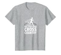 Cross Country Mom: I Can't My Kid Has Cross Country T-Shirt, Kids, Heather Grey, 8 Years