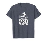 Cross Country Mom: I Can't My Kid Has Cross Country T-Shirt, Men, Heather Blue, 3XL