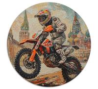 Cross-country Motorcycle Jigsaw Puzzles Puzzle for Adults Kids. 1000 Pieces Whimsical Challenge Toy Educational Games Home Decoration for Educational Games Gifts 1000pcs (67.5x67.5cm)