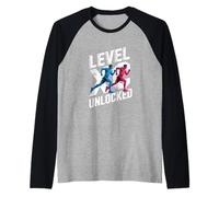 Cross Country Running Level XC Unlocked Raglan Baseball Tee