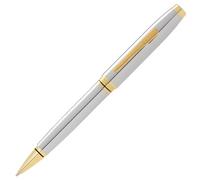 Cross Coventry Ballpoint Pen M Line Width Chrome Gold Gift Boxed