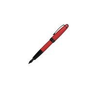 CROSS Bailey Matte Red Lacquer Fountain Pen with polished black PVD appointments, Extra Fine Nib