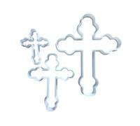 Cross Crucifix Church Shape Cookie Cutter Dough Biscuit Pastry Fondant Sharp Stencil Holy Xmas Christmas Religious (Medium)