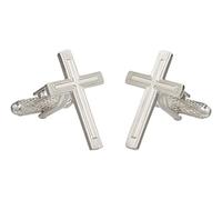 Cross Crucifix Cufflinks Presented in Onyx Art London Cufflink Gift Box