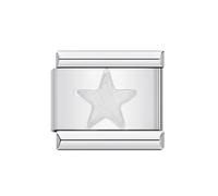 Cross Crucifix Heart Star Butterfly Ying Yang Dolphin King Queen Peace Silver Gold 9mm Italian Link Charm Compatible With Nomination Bracelet Mum Mom Mother Daughter (Star)