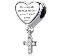 Cross Dangle Charm Fit for Pandora Charms Bracelet Love Heart Christian Bible Verse Charms Prayer Faith Religious Jewelry Gifts for Woman 19