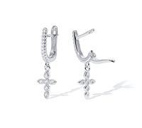 Cross Diamond Hoop Earrings For Women Piercing Earring Earings Jewelry Pendientes