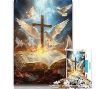 Cross Dove 1000 Pieces Jigsaw Puzzle for Adults& Teens,Challenging Game And Family Play for Is Ideal As A Gift for The Whole Family (50x75cm)