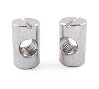 Cross Dowel Barrel Nuts, Zinc, Centre Hole, M8 x 20, Pack of 20