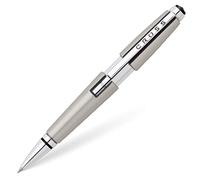 Cross Edge Refillable Click-Off Cap Metallic Resin Gel Ink Rollerball Pen, Fine Ballpoint, includes Premium Gift Box and Black Cartridge, 1 Pack, Titanium Grey