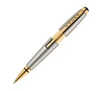Cross Edge Rollerball Pen with M Line Width Black Refillable with Gift Box Matte Titanium with Gold