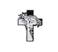Cross Enamel Pins Custom Christian Religion Belief Immortal Brooches Lapel Badge