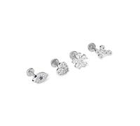 Cross Evil Eye Flower Love Heart 16g Labret Cartilage Tragus Monroe Lip Nose Helix Studs Earrings Stainless Steel Cubic Zirconia Small Tiny Little Piercings Gifts for Women Her Birthday Bff