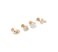 Cross Evil Eye Flower Love Heart 16g Labret Cartilage Tragus Monroe Lip Nose Helix Studs Earrings Stainless Steel Cubic Zirconia Small Tiny Little Piercings Gifts for Women Her Birthday Bff
