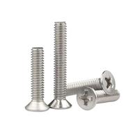 Cross Flat Screws M1.6 M2 M2.5 M3 M4 M5 M6 Mini Micro Small 304 Stainless Steel Screw Countersunk Head Mechanical Blot(5mm,M3 x 50pcs)