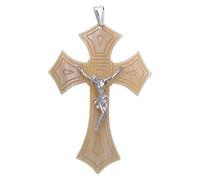 Cross for Bishop in Christ Horn 925 Sterling Silver Rhodium-Plated White