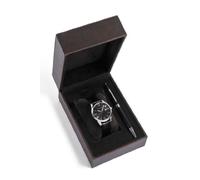 CROSS Gift-Set Men's Quartz Watch with Black Dial Analogue Display and Black Leather Strap CR1004