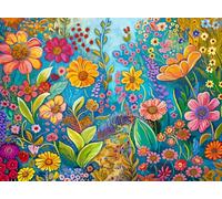 Cross & Glory - 1000 Piece Jigsaw Puzzle for Adults |The Color Garden, No. 5| Modern Abstract Floral Art Puzzle | Premium Quality | 20x27 Inches | Flower Puzzle