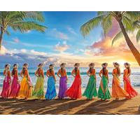 Cross & Glory - Aloha Harmony: Colors of The Pacific - 1000 Piece Jigsaw Puzzle for Adults | Best New Island Sunset Puzzle | Vibrant Polynesian Artwork | Immersive Puzzle Experience