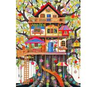 Cross & Glory Fantastical Treehouse Escape - Whimsical Art Style Jigsaw Puzzle, Eco-Friendly, 1000 Pieces, 20x27 inches, Satin Finish, Fun Puzzle Challenge for Adults and Families, CG-M-063, Rainbow