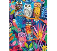 Cross & Glory - Hootenanny: Birds in Paradise - 1000 Piece Jigsaw Puzzle for Adults | Vibrant Indian Garden & Owl Design | Challenging and Artistic