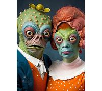 Cross & Glory - Meet The Aliens: Vaxion and Lirien - 1000 Piece Jigsaw Puzzle for Adults | Unique and Colourful Artwork of an Alien Couple for Puzzle Enthusiasts and Science Fiction Fans