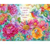 Cross & Glory - Soul Bloom - 1000 Piece Jigsaw Puzzle for Adults | Colorful Floral & Bird Artwork | Relaxing, Mindful Puzzle Experience | Premium 1000 Piece Puzzle