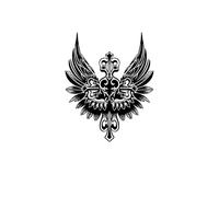 Cross God Feather Temporary Tattoo Sticker, Arm Pattern Semi-permanent Waterproof Lasting 1-2 Weeks, Fake Tattoo(2pcs(X101))