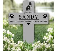 Cross Grey Border Collie Dog Pet Remembrance Garden Plaque Grave Memorial Stake |Personalised In Loving Memory Remembrance Memorial Plaque Grave Decoration Marker Garden Ground Stake