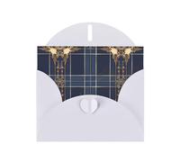 Cross Grid Elegant Greeting Card On Pearl Paper - Premium Shimmering Design For Christmas, Birthday, Wedding & Valentine’s Day Celebrations