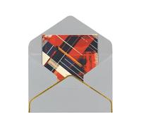 Cross Grid Elegant Greeting Card - Premium Pearl Paper Foldable Card With Gold Trim, Blank Inside For Personal Message - Perfect For Christmas, Birthday, Wedding & Valentine’s Day