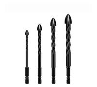 Cross Hex Drill Bit Set For Concrete Porcelain Tile Glass Metal Multifunction Drill Bits Kit Power Tools Drilling Drills,4pcs 6 8 10 12mm