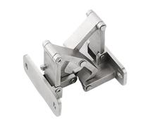 Cross Hidden Hinges, Concealed Cross Hinges for 15-35mm Folding Doors 180 Degree Open Stainless Steel Iron(Type 4)