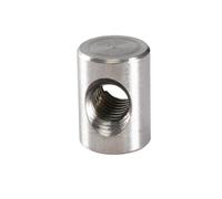 Cross Hole Barrel Nut M4 M5 M6 304 Stainless Steel Bolts Cylindrical Pin Dowel Wood Furniture Embedded Locking Long Nut(M5x12 (10Pcs))