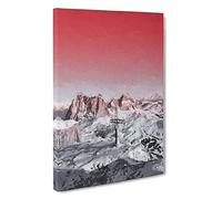 Cross in the Mountains Canvas Print | Gallery Wrapped 30mm Frame Wall Art | 30x20 inches | Ready to Hang | Abstract Landscape Picture | Living Room Bedroom Lounge Office