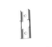 Cross Intersection T-Track Connector for Woodworking Chutes Designed to Maintain Alignment Under Load (Silver)