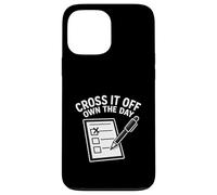 Cross It Off Own The Day Checklist Task Hustle Planner Case for iPhone 13 Pro Max