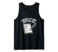 Cross It Off Own The Day Checklist Task Hustle Planner Tank Top