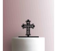 Cross Jesus Saves Acrylic Cake Topper 3mm Thick Premium Laser Cut Cake Decoration for Birthday, Wedding, Baby Shower & Party Cakes Durable Reusable