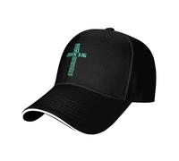 Cross John 3 16 Verse God Jesus Faith Gift Unisex Duck Tongue Cap Classic Sun-Cap Breathable Baseball Cap for Sport Fishing Golf
