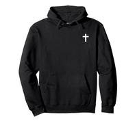 Cross - John 8:12-Light of the World-Jesus Walking (white) Pullover Hoodie