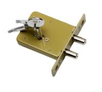 Cross-Key Double Rod Security Door Lock for Invisible and Sliding Doors Copper Iron Build Anti-Theft Functionality