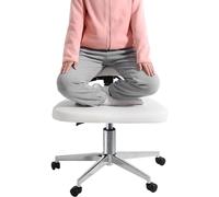 Cross Legged Chair Kneeling Chairs for Heavy 200kg People Ergonomic Adjustable Yoga Desk Chair/Cross Legged Chair with Comfortable Cushions and Lockable Casters,-One Size