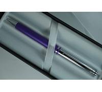 Cross Limited Collection Classic Avitar Matte Purple Barrel with Polished Chrome Appointments, and Matching Cross Signature Mid Ring, Medium Point Luxury Gift Pen