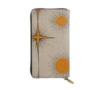 Cross Long leather wallet, portable credit card holder, zippered coin purse, and ID compartment