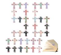 Cross Magnetic Bookmark - 12 Pieces Clip | Cross Magnetic Page Marker,For Study Teaching Prayer Home School Reading Church Devotion Worship Meditation