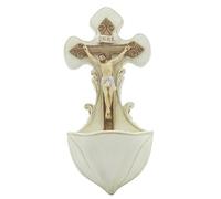 Cross My Heart 20cm Veronese Resin Crucifix Holy Water Font 52785